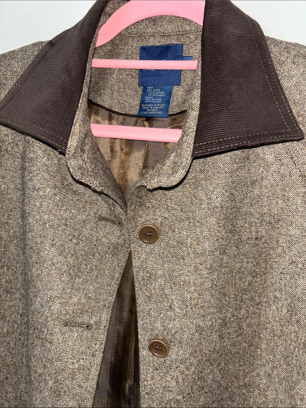 Faconnable Brown Wool Tweed Jacket Sz XL & Pant Sz 12 - Picture 4 of 16